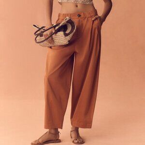 Anthropologie Tan Wide-Leg Pants